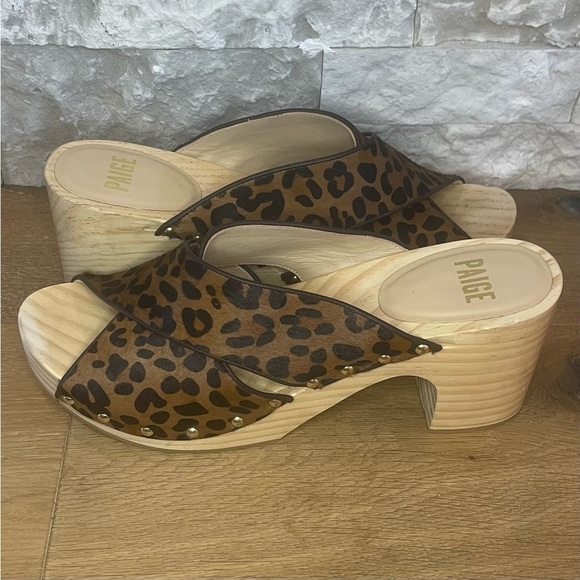 PAIGE Jules Crisscross Platform Real Calf Hair WOMENS Sandals NWT - Picture 5 of 7